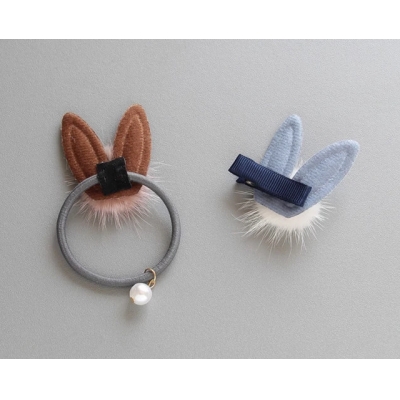 New Cute Long Rabbit Ears Children Hair Ropes Elastic Rubber Hair Band for Girls